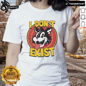 Top Cat 'I Don't Exist' Ladies Tee featuring a fun graphic design and vibrant colors, perfect for casual wear.