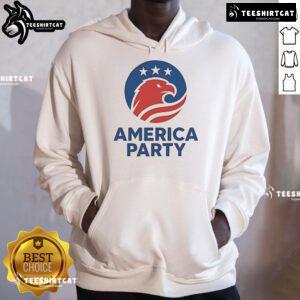 Elon Musk America Party Flag Hoodie featuring vibrant colors and bold design, perfect for fans of Elon Musk and patriotic fashion.