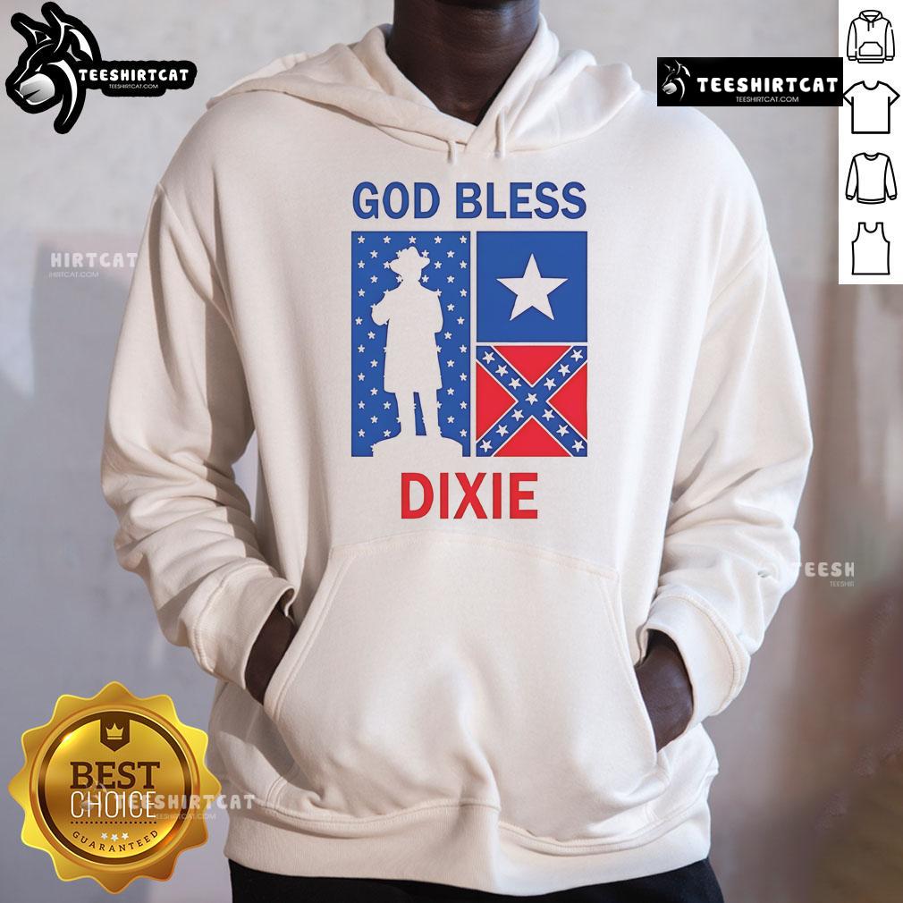 Top God Bless Dixie Southern Soldier Hoodie featuring a patriotic design, perfect for Southern pride and style.