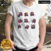 Alt Text: Cute Squid Game Supervisor graphic T-shirt featuring square, round, and triangle emojis in vibrant colors.