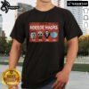 Funny A History Of Horror Mask Horror Movie T-Shirt featuring iconic horror masks for movie enthusiasts.