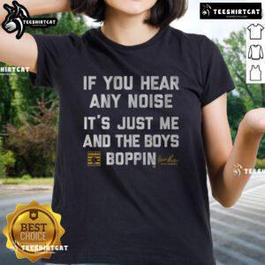 Funny Dave Parker Boys Boppin Ladies Tee featuring a vibrant, playful design perfect for kids' casual wear.