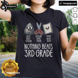 Funny Rock Paper Scissors Game tee for 3rd grade girls, featuring playful graphics and vibrant colors.
