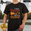 Funny Thanksgiving 'I Was Thinner Before Dinner' T-Shirt featuring a playful design perfect for holiday festivities.
