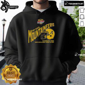 Appalachian State Mountaineers football helmet hoodie for the 2025 Dukes Mayo Classic, showcasing team spirit and style.