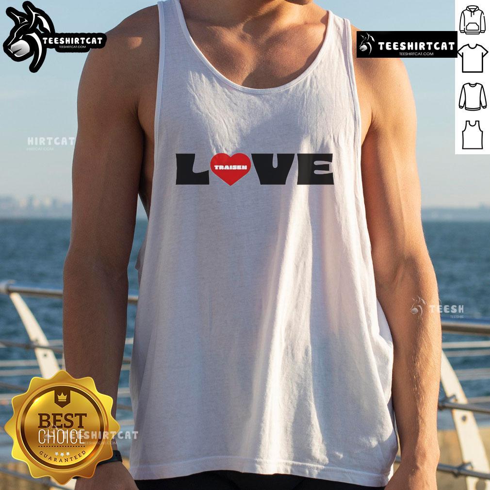 Good Frequency Festival I Love Traisen tank top featuring vibrant colors and festival-themed design, perfect for summer events.