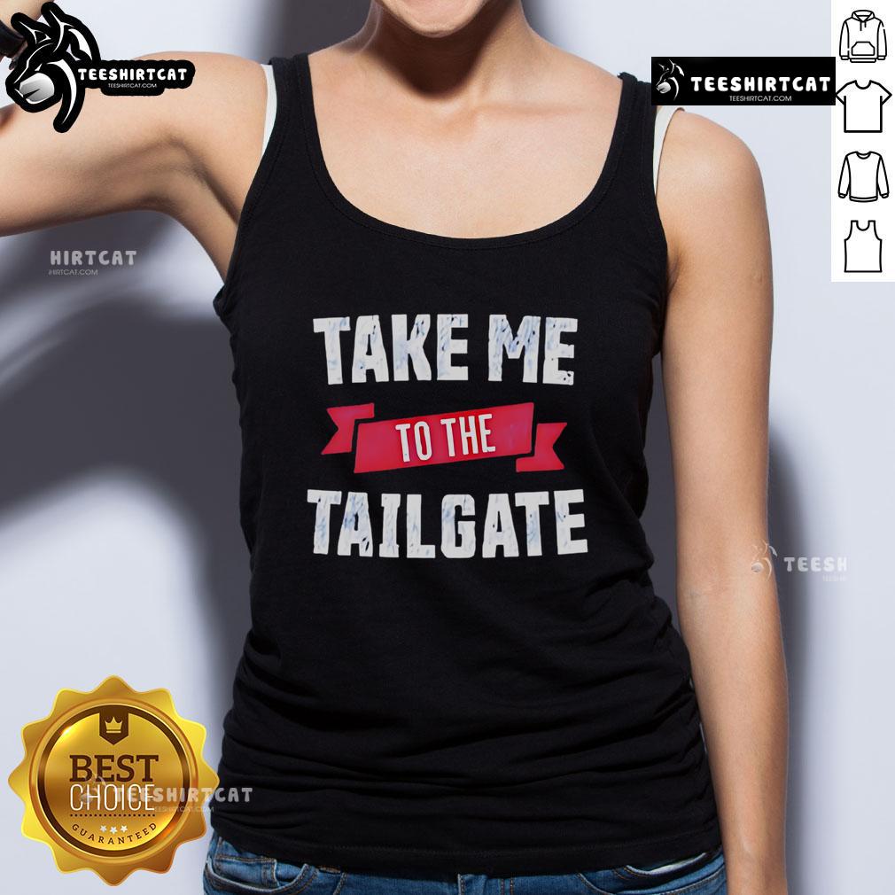 Happy Take Me To The Tailgate Tank Top in vibrant colors, perfect for game day festivities and tailgating fun.