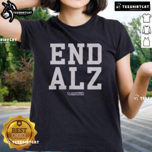 Hot-End ALZ Alzheimer's Association Ladies Tee featuring a stylish design to raise awareness for Alzheimer's disease.