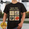 Alt Text: Vintage Anti-Trump T-Shirt featuring Hot Same Shit Different Hat slogan in bold, colorful typography.