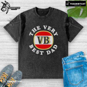 Alt Text: Hot The Very Best Dad Heritage Logo Washed T-Shirt featuring a vintage design perfect for Father's Day gifts.