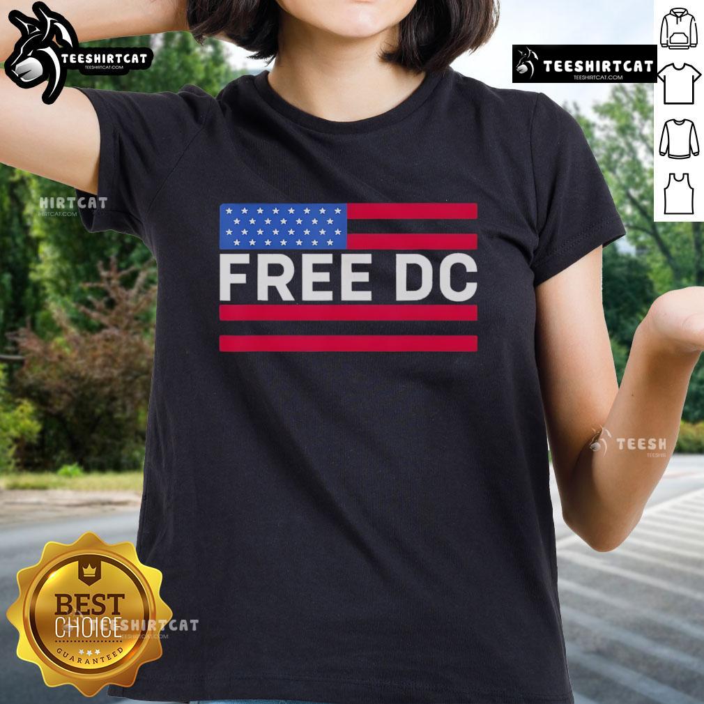 Hot Washington Free DC Ladies Tee featuring a stylish design perfect for casual wear in the nation's capital.