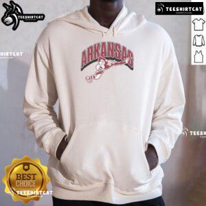 Alt Text: Nice Arkansas Razorbacks Heisman mascot hoodie, showcasing team spirit and style for fans and supporters.