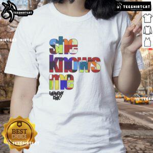 Nice Laundry Lay She Knows Me ladies tee featuring a stylish design, perfect for casual wear and expressing personality.