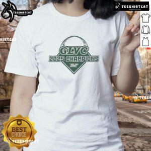 2025 Nice GLVC Baseball Champs Ladies Tee featuring team logo and vibrant design for fans and players.
