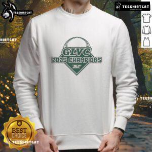 Nice GLVC Baseball Champs 2025 Sweatshirt featuring team logo and championship design in vibrant colors.