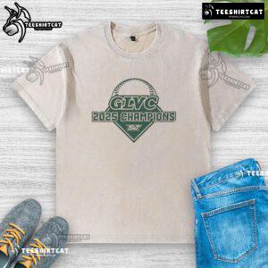 2025 Nice GLVC Baseball Champs washed t-shirt showcasing team pride and athletic style.