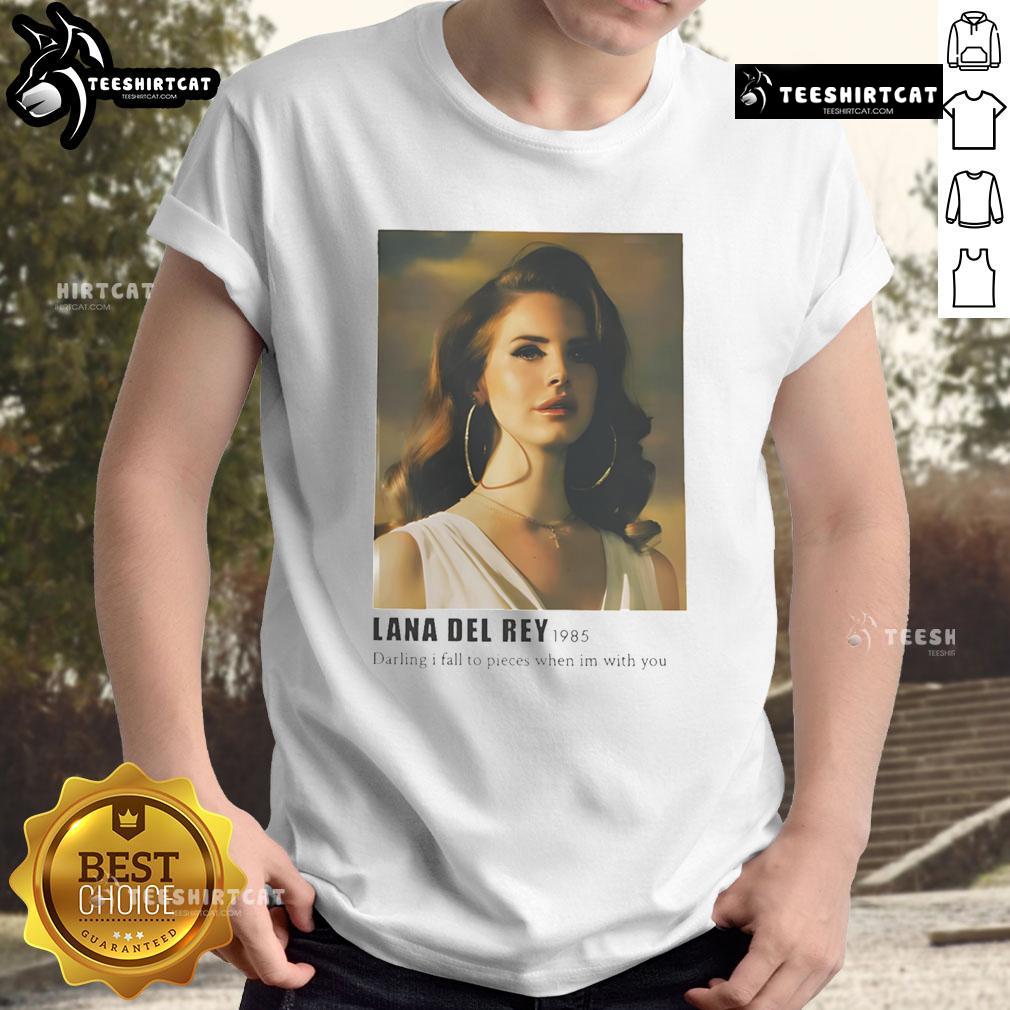 Trendy Lana Del Rey 'Darling I Fall To Pieces' T-Shirt showcasing a stylish design for fans of the singer.