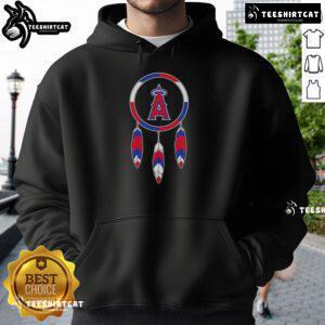 Native American Indians X Los Angeles Angels baseball hoodie featuring vibrant colors and unique design for fans.