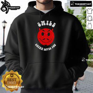 Nice Smile Satan Loves You Hoodie featuring a playful design and vibrant colors, perfect for casual wear and unique style.