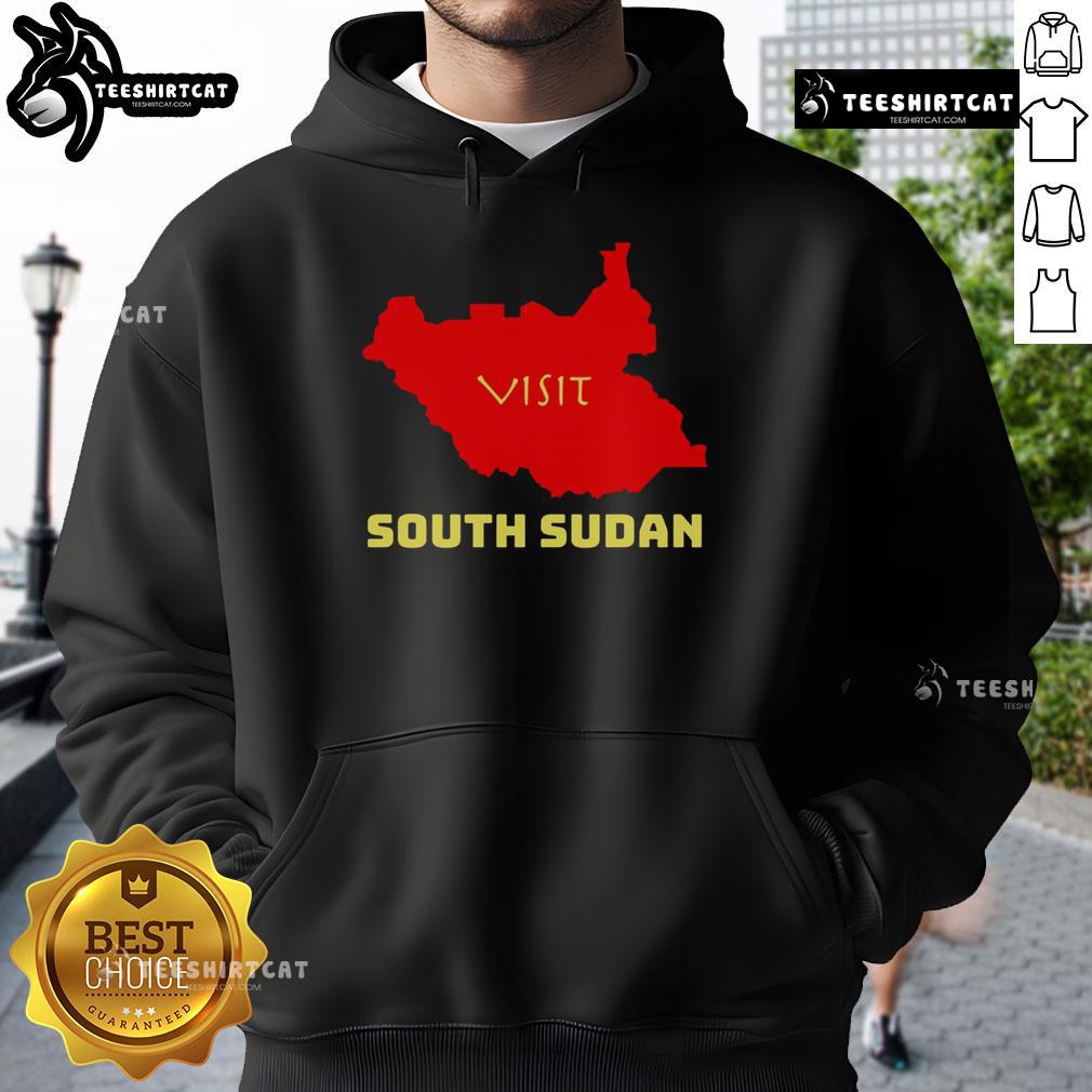 Cozy Nice Visit South Sudan hoodie featuring vibrant colors and a unique design, perfect for showcasing South Sudan pride.