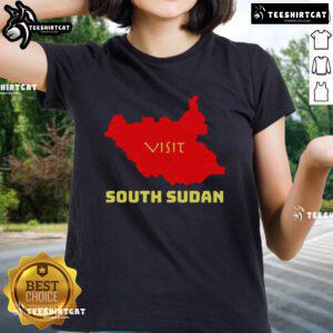 Stylish South Sudan ladies tee featuring vibrant colors and unique designs, perfect for casual wear.