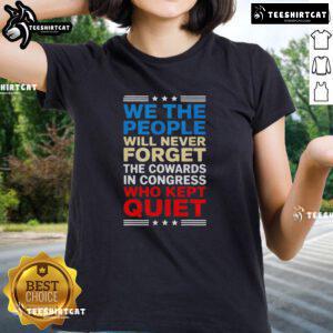 Stylish 'We The People' ladies tee featuring a bold message about Congress and accountability, perfect for patriotic fashion.