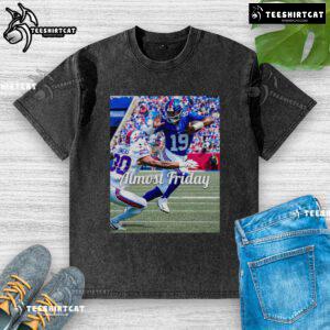 Official Almost Friday Jameis Heisman Washed T-Shirt featuring a stylish design for football fans and Jameis Winston supporters.