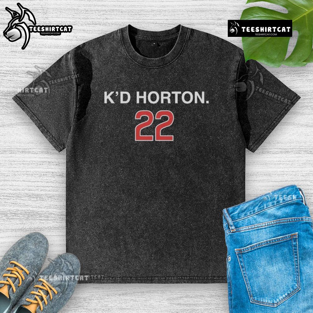 Official Cade Horton Chicago Cubs washed t-shirt in blue, featuring team logo and player name on the back.