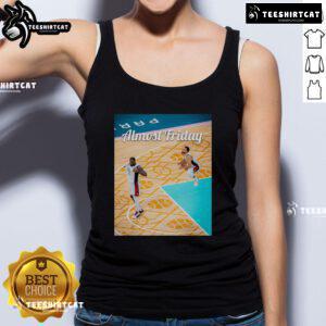 Alt Text: LeBron James Official Curry Basketball USA tank top, perfect for almost Friday vibes and sports fans.