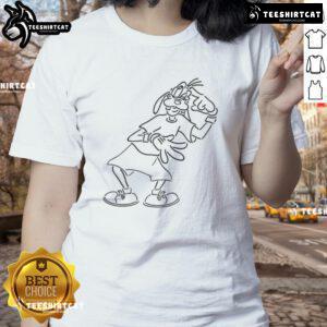 Official Gilbert Arenas wearing Goofy Disney Mickey and Friends cartoon ladies tee, showcasing a fun and stylish design.