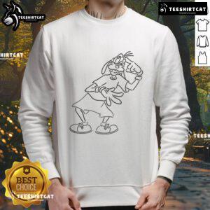 Alt Text: Official Gilbert Arenas wearing a fun Disney Mickey and Friends cartoon sweatshirt, showcasing a playful style.