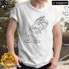 Alt Text: Gilbert Arenas wearing a goofy Disney Mickey and Friends cartoon t-shirt, showcasing a playful and fun style.