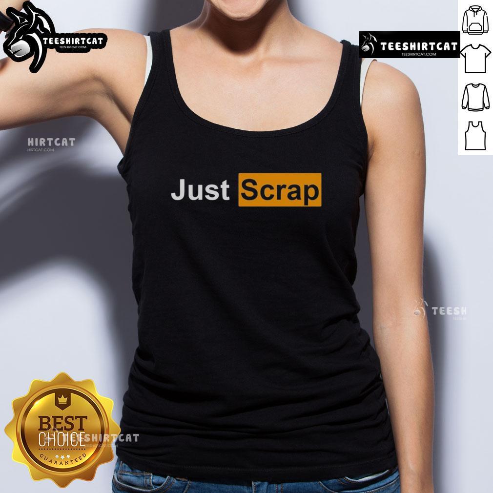 Official Just Scrap Tank Top featuring a stylish design, perfect for casual wear and summer outfits.