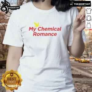 Official My Chemical Romance logo on a stylish ladies tee, perfect for fans of the iconic rock band.