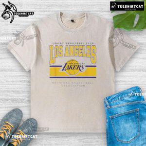 Official NBA Los Angeles Lakers Up Top Washed T-Shirt in vibrant purple, showcasing team logo and stylish design.