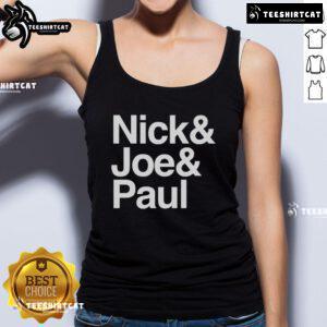 Official Nick Joe Paul tank top featuring vibrant colors and stylish design, perfect for casual wear.