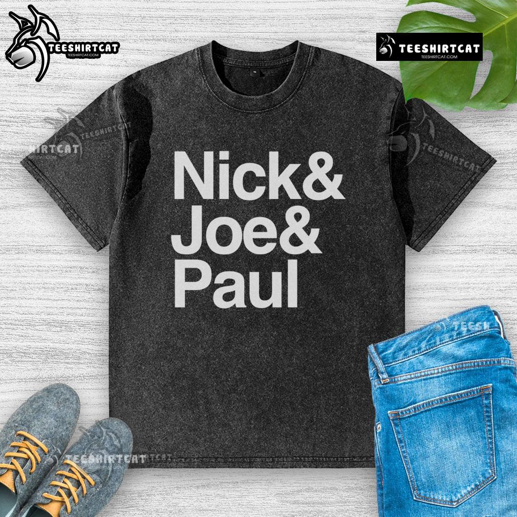 Official Nick Joe Paul washed t-shirt featuring a vintage design, perfect for casual wear and fan collections.