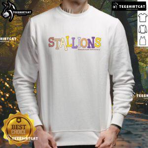 Official Steeplechase Stallions elementary pattern sweatshirt featuring a trendy design for fans and athletes.