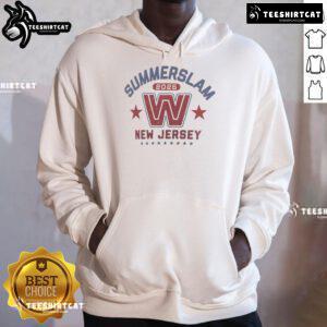 Official SummerSlam 2025 New Jersey hoodie featuring vibrant graphics, perfect for WWE fans and collectors.