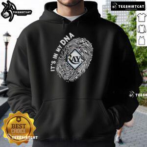 Official Tampa Bay Rays In My DNA Hoodie showcasing team colors and logo, perfect for fans and casual wear.