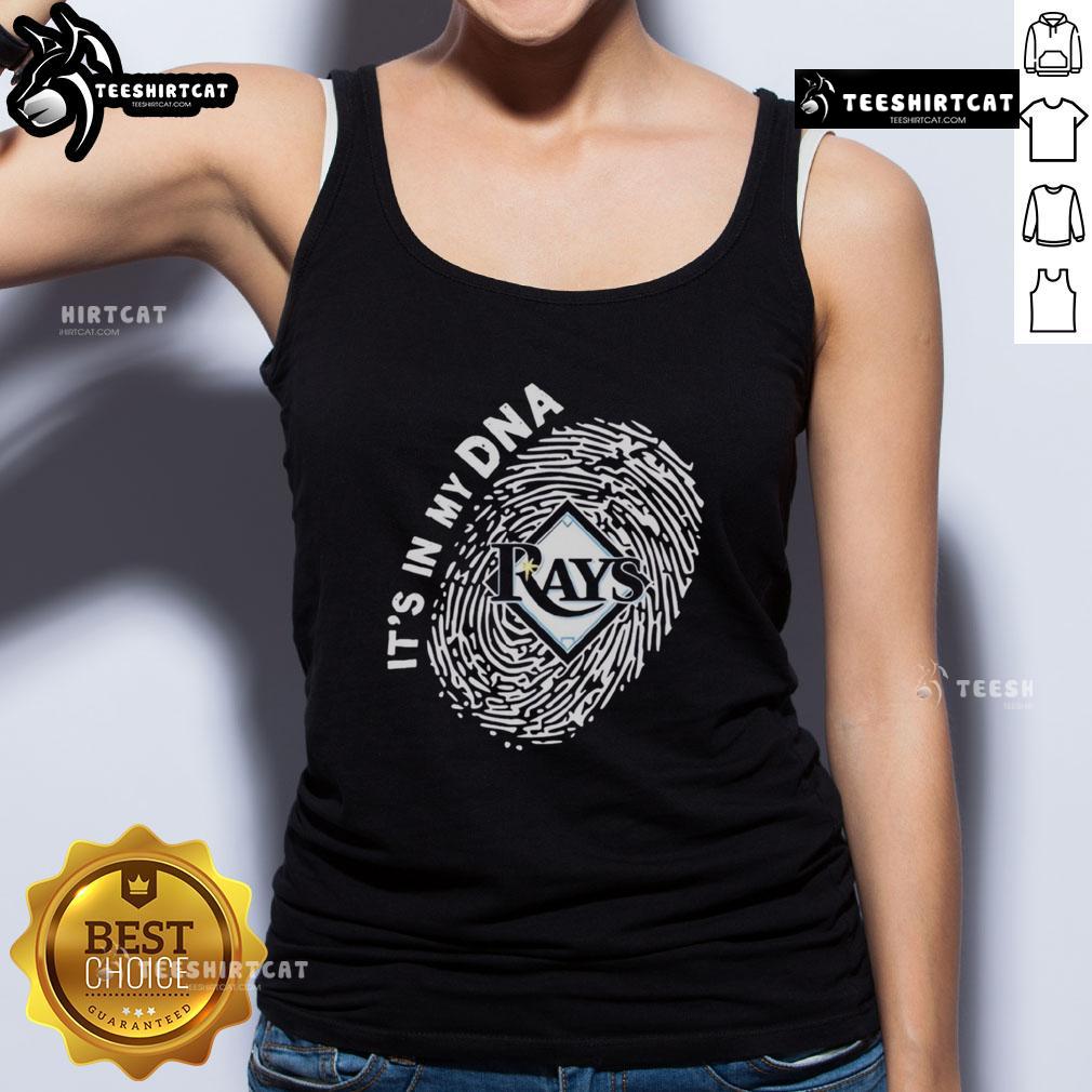 Official Tampa Bay Rays In My DNA Tank Top featuring team colors and logo, perfect for fans and summer wear.