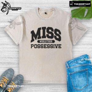 Official Tate McRae Miss Possessive World Tour washed t-shirt featuring bold graphics and a comfortable fit.