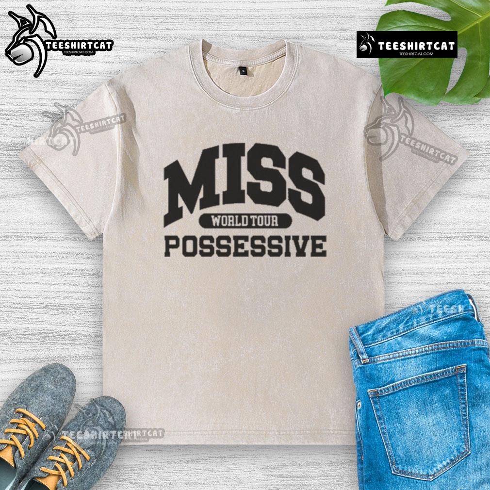 Official Tate McRae Miss Possessive World Tour washed t-shirt featuring bold graphics and a comfortable fit.