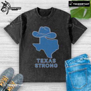 Official Texas Strong Flood Relief washed t-shirt featuring a bold design, perfect for supporting flood recovery efforts.