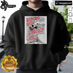 Official Bouncing Souls August 16 2025 Stone Pony Summer Stage poster hoodie featuring vibrant concert artwork.