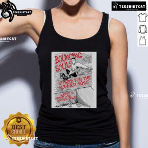 Official Bouncing Souls August 16, 2025 poster on a tank top, featuring vibrant colors and Stone Pony Summer Stage logo.