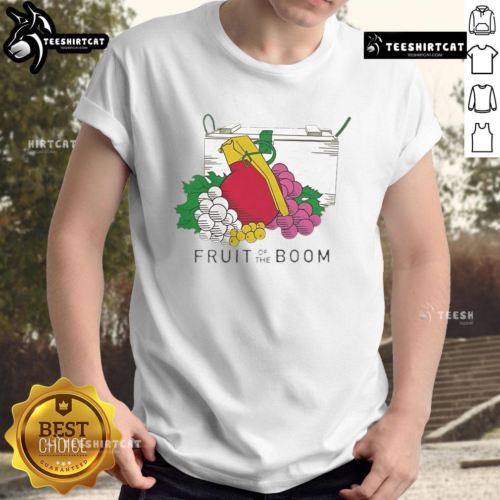 Original Fruits Of The Boom T-Shirt featuring vibrant fruit graphics and a stylish design for casual wear.