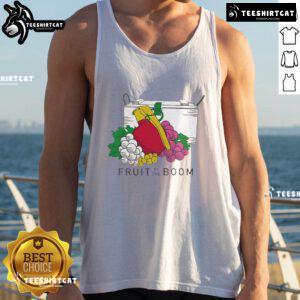 Original Fruits of the Boom tank top featuring vibrant fruit graphics and a stylish design for casual summer wear.