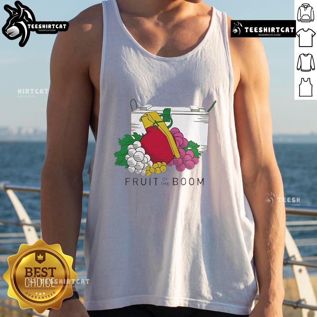 Original Fruits of the Boom tank top featuring vibrant fruit graphics and a stylish design for casual summer wear.