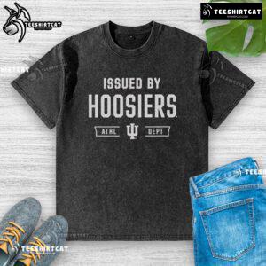 Original Indiana Hoosiers washed t-shirt issued by Hoosiers Athletic Department, showcasing team pride and style.